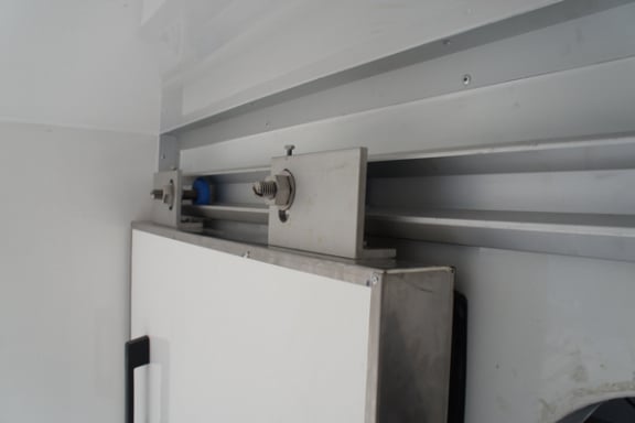 Fix partition with sliding door